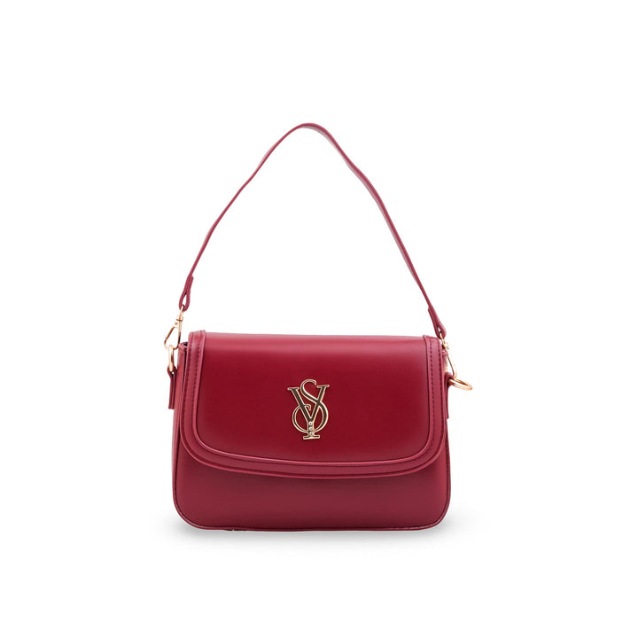 Maroon Formal Shoulder Bag For Ladies P36667