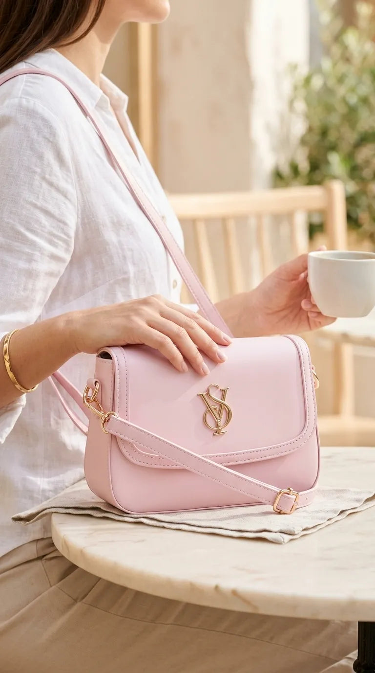 Pink Formal Shoulder Bag For Ladies P36667