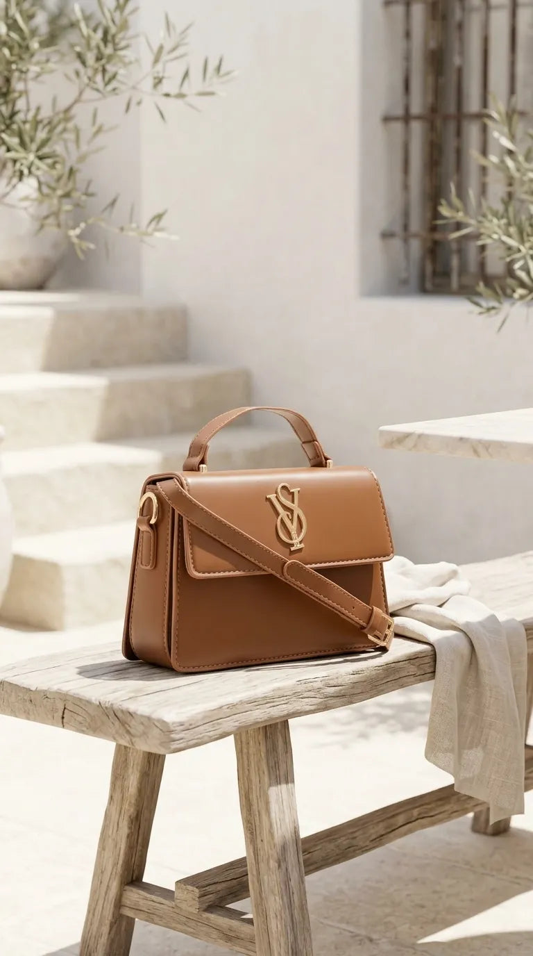 Coffee Formal Shoulder Bag For Ladies P36668