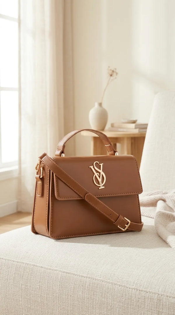 Coffee Formal Shoulder Bag For Ladies P36668