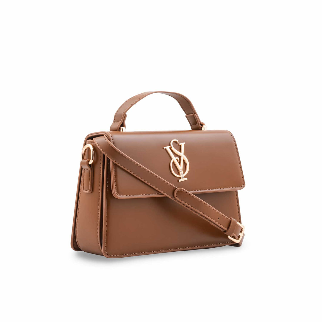 Coffee Formal Shoulder Bag For Ladies P36668