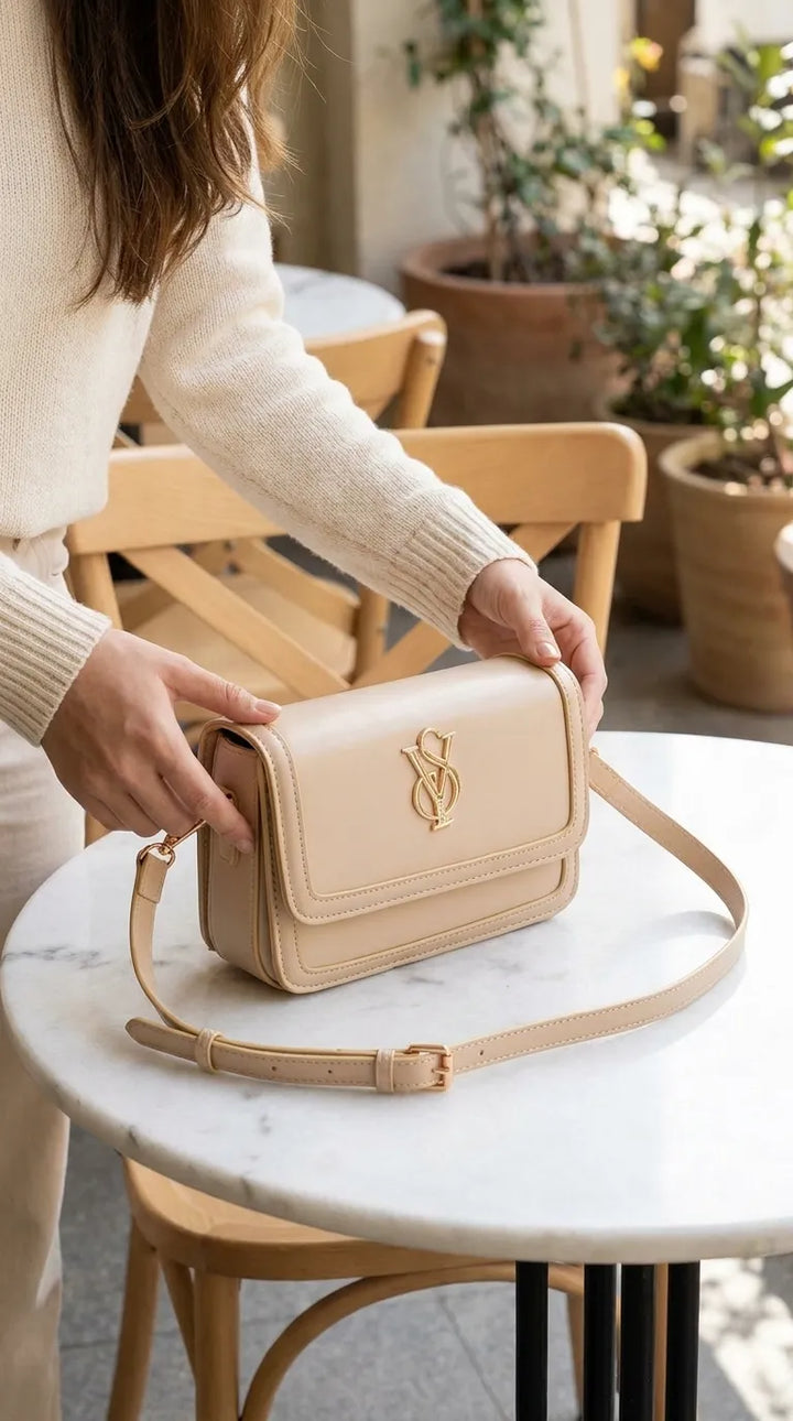 Cream Formal Shoulder Bag For Ladies P36669