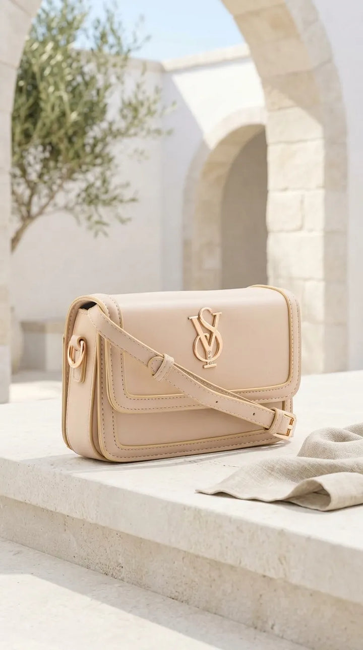 Cream Formal Shoulder Bag For Ladies P36669
