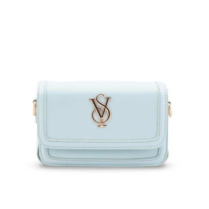 Sky Blue Formal Shoulder Bag For Ladies P36669