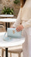 Sky Blue Formal Shoulder Bag For Ladies P36669