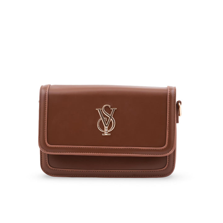 Brown Formal Shoulder Bag For Ladies P36670