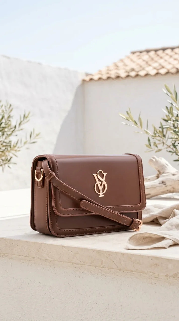 Brown Formal Shoulder Bag For Ladies P36670