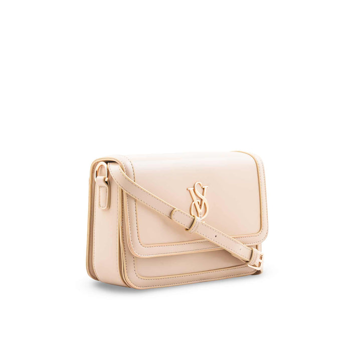 Beige Formal Shoulder Bag For Ladies P36670