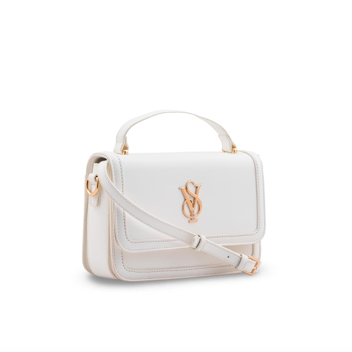 White Formal Shoulder Bag For Women P36671