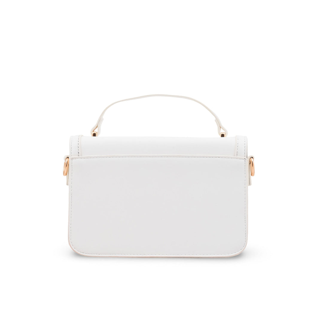 White Formal Shoulder Bag For Women P36671