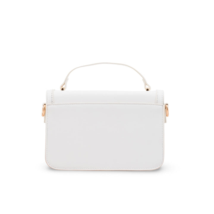 White Formal Shoulder Bag For Women P36671