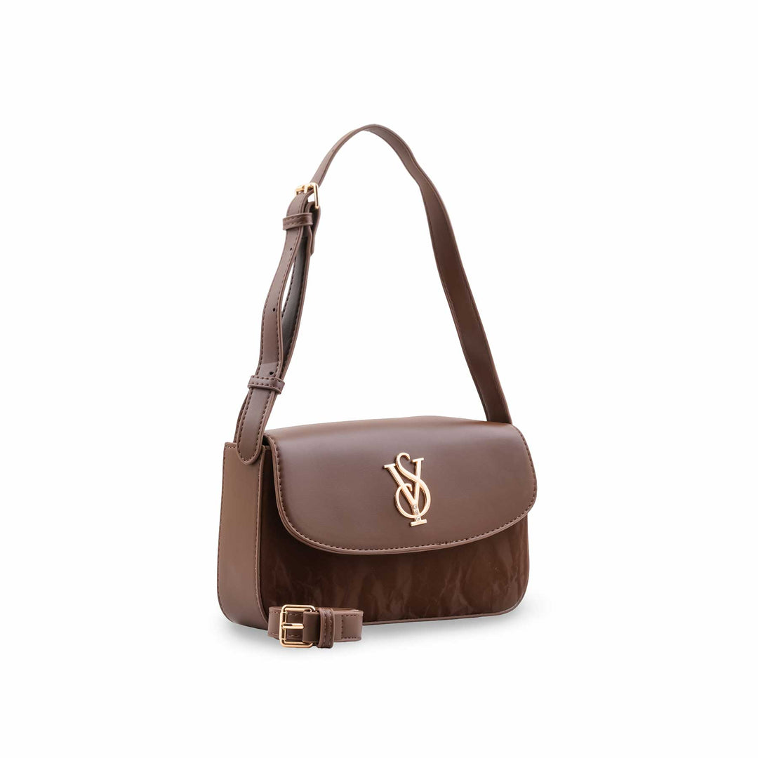 Brown Formal Shoulder Bag For Ladies P36672