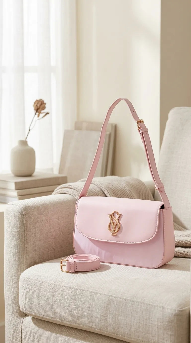 Pink Formal Shoulder Bag For Ladies P36672
