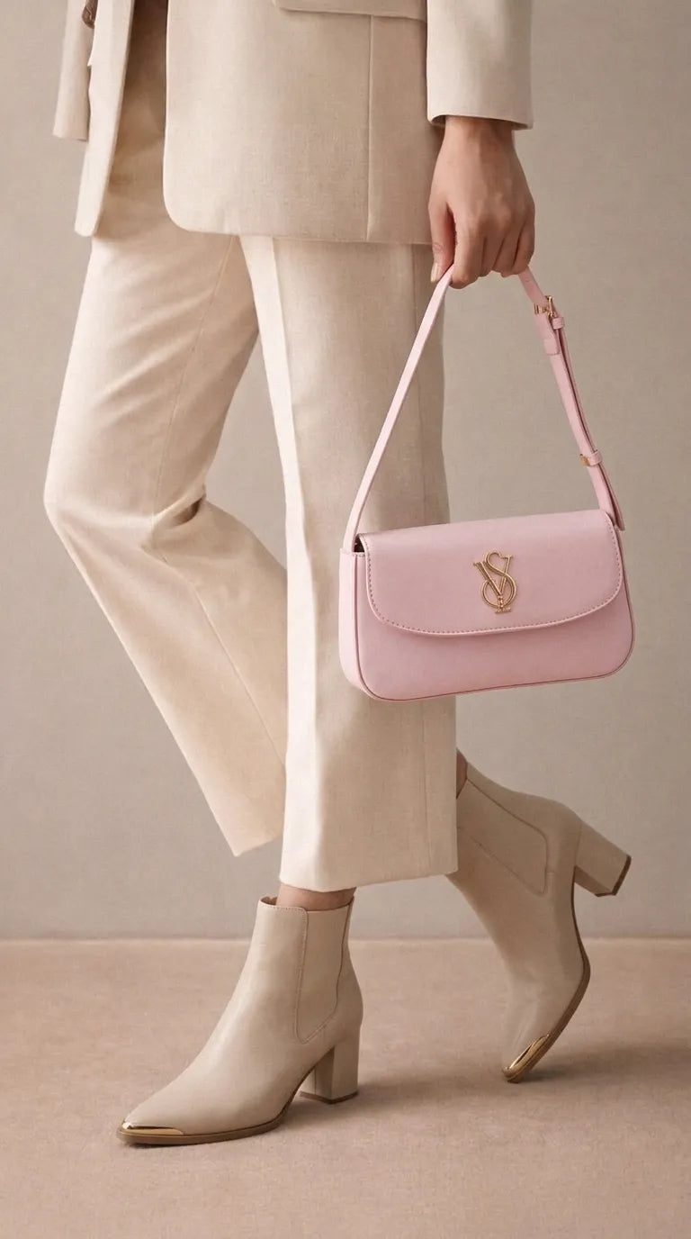 Pink Formal Shoulder Bag For Ladies P36672