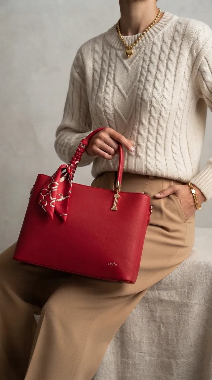 Maroon Formal Hand Bag For Women P36673