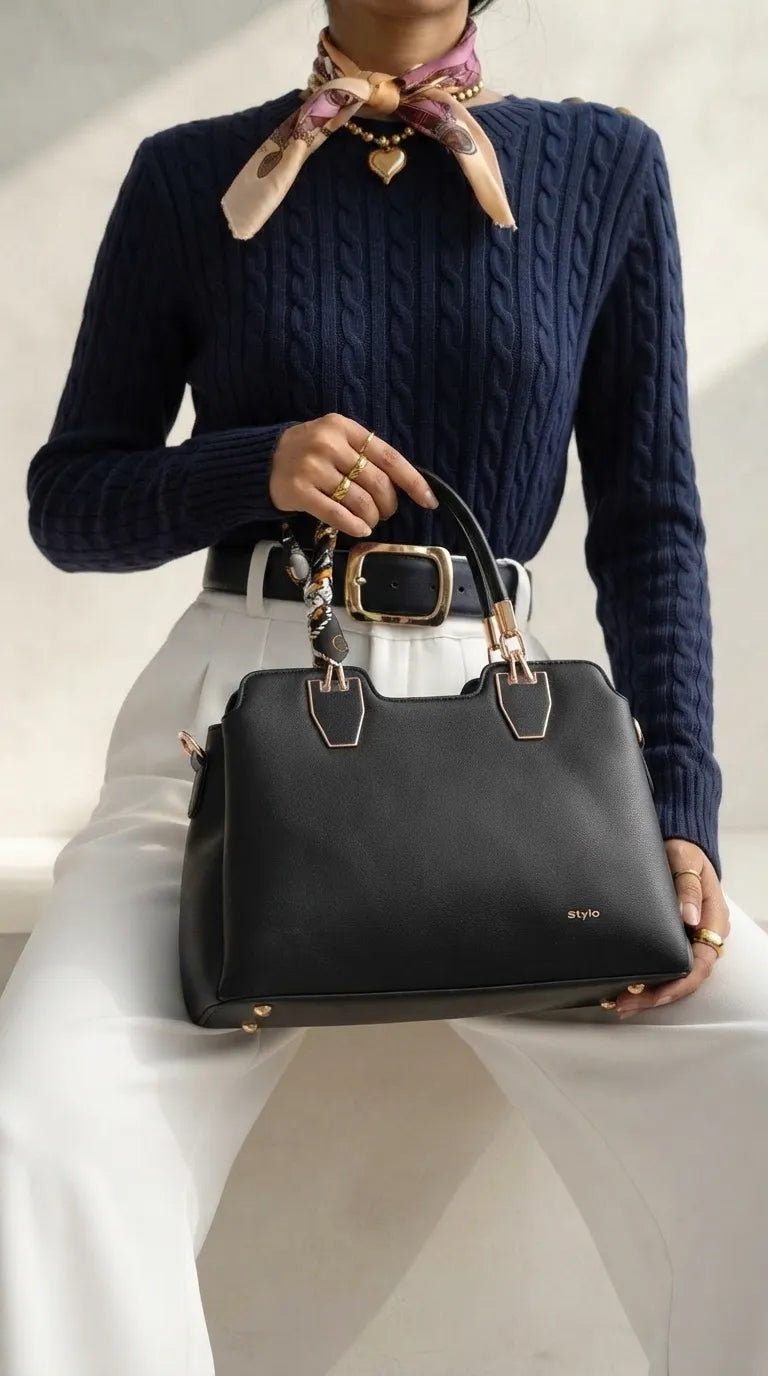 Black Formal Hand Bag For Women P36674