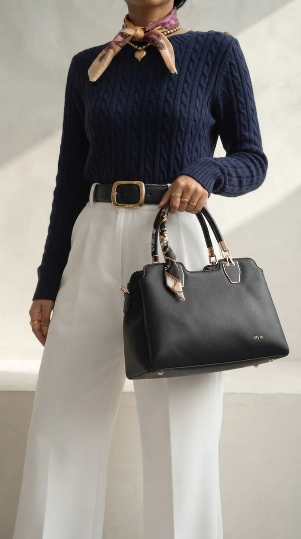Black Formal Hand Bag For Women P36674