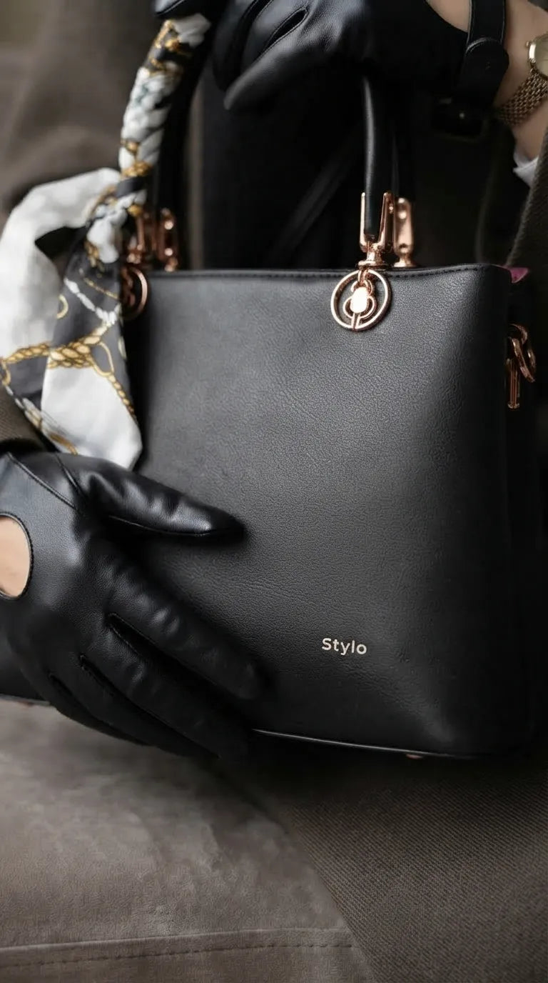 Black Formal Hand Bag For Women P36676
