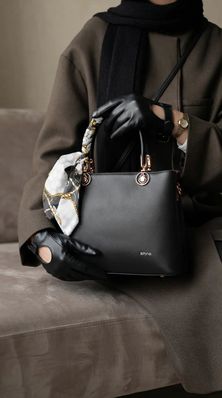 Black Formal Hand Bag For Women P36676