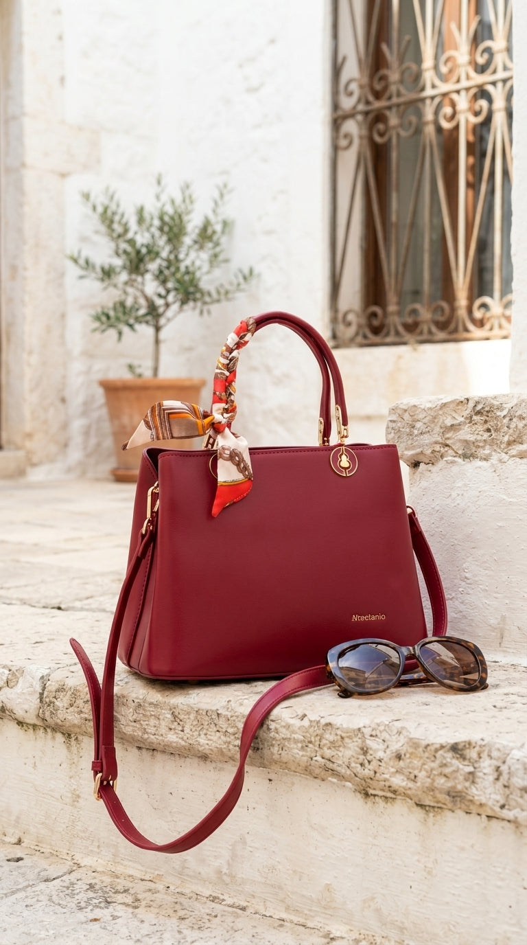 Maroon Formal Hand Bag For Women P36676