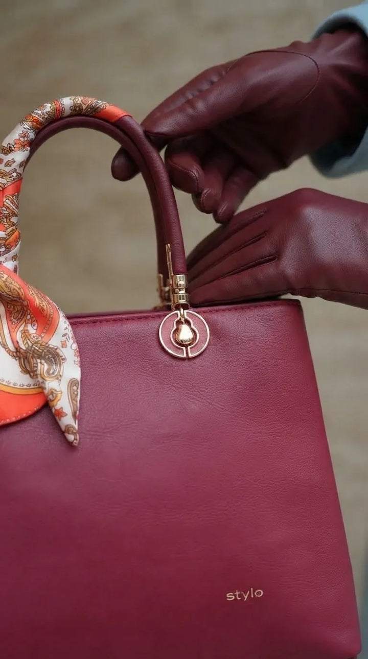 Maroon Formal Hand Bag For Women P36676