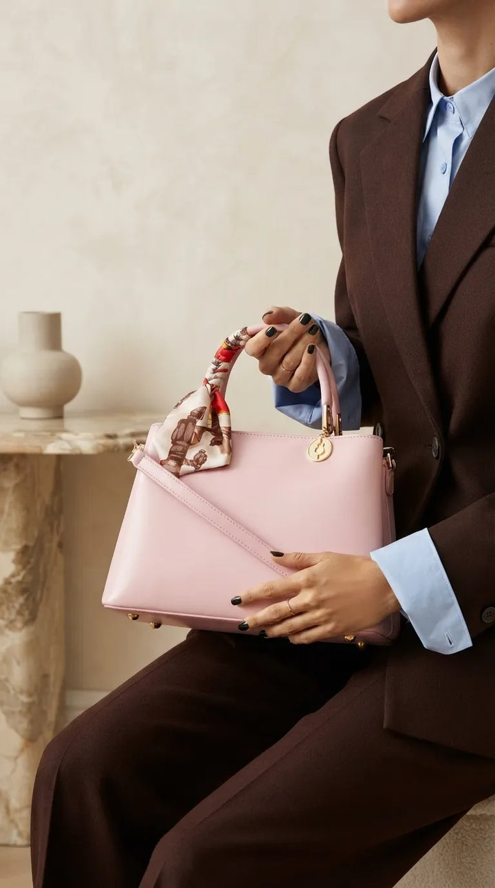 Pink Formal Hand Bag For Women P36676