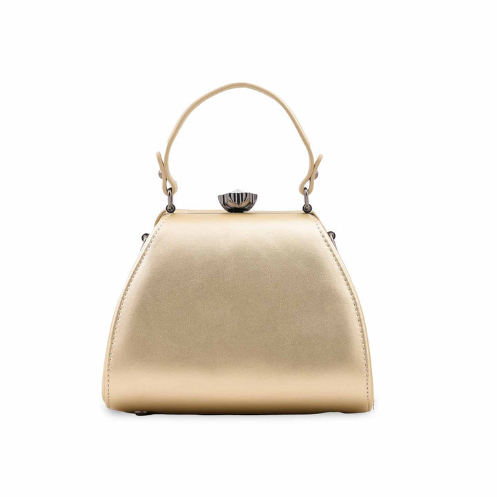 Golden Formal Hand Bag For Women P36678