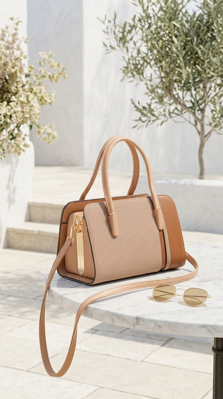 Cream Formal Hand Bag For Women P36679