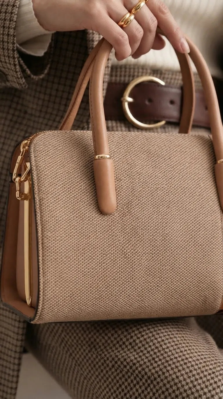 Cream Formal Hand Bag For Women P36679