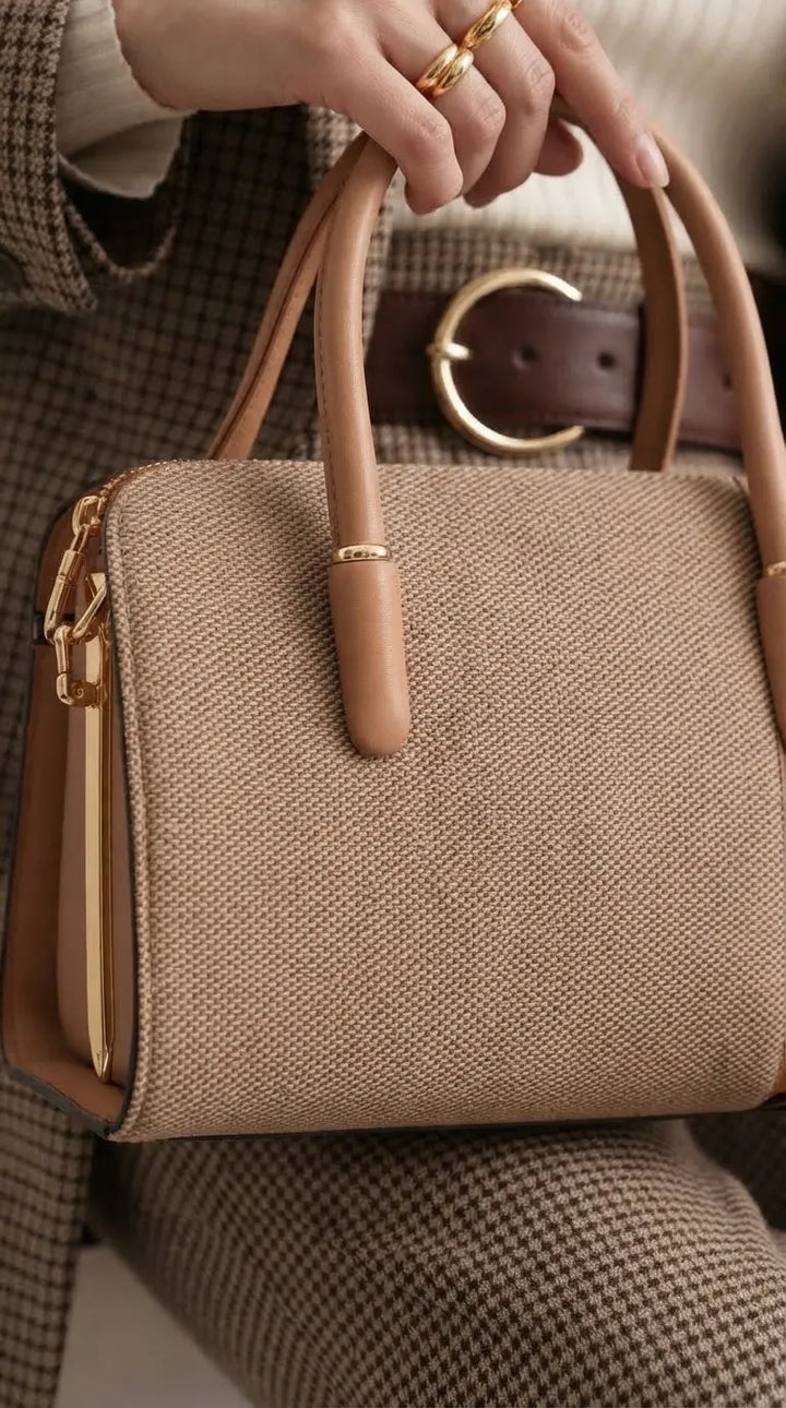 Cream Formal Hand Bag For Women P36679