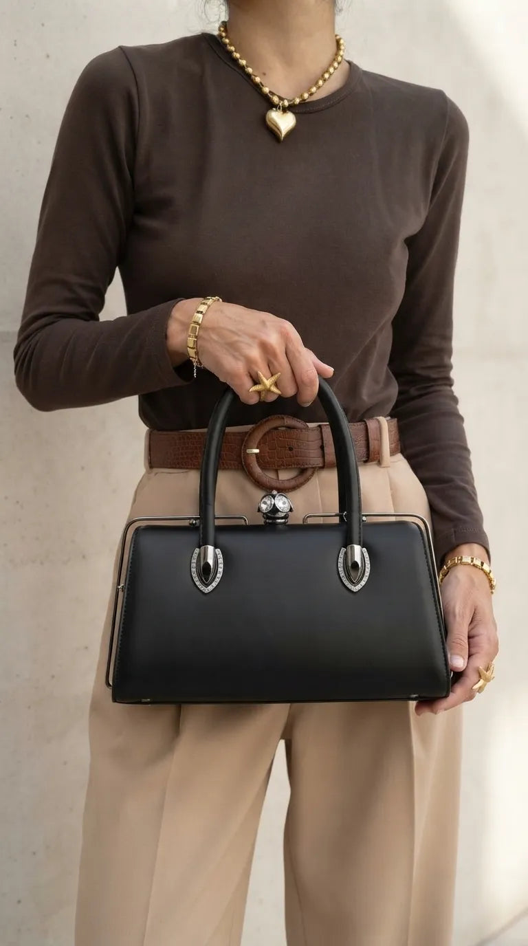 Black Formal Hand Bag For Women P36680