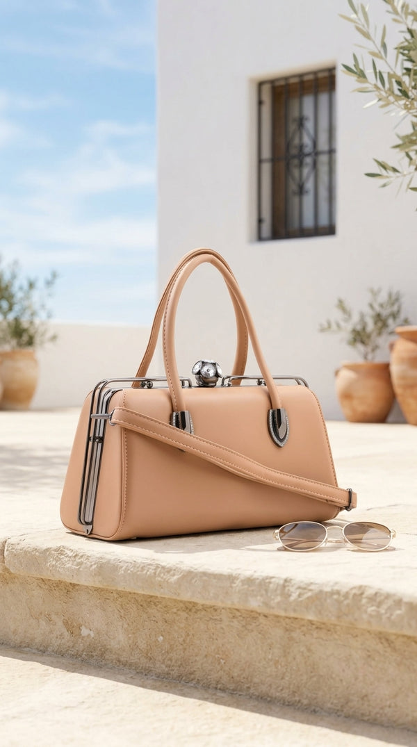 Beige Formal Hand Bag For Women P36680