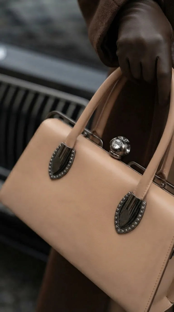 Beige Formal Hand Bag For Women P36680