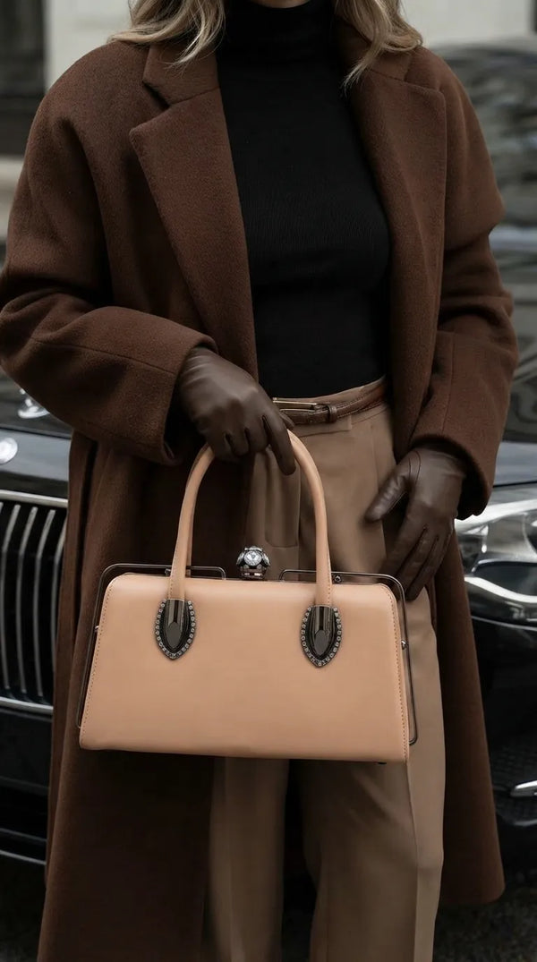 Beige Formal Hand Bag For Women P36680