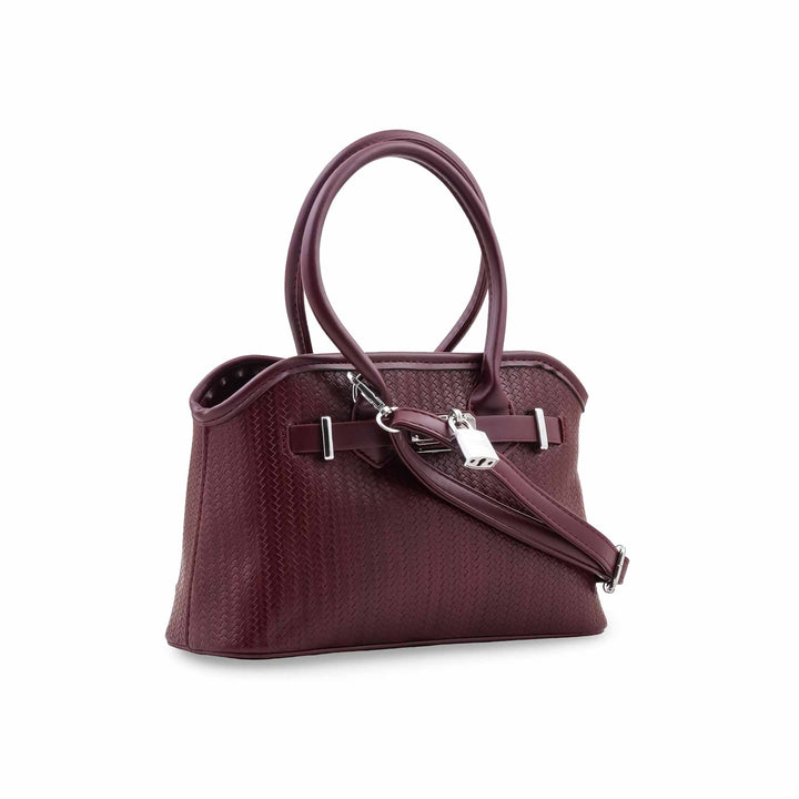 Maroon Formal Hand Bag For Women P36684