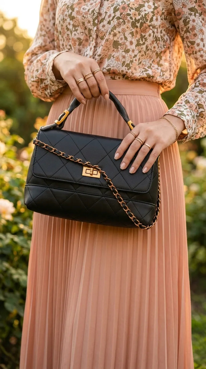 Black Formal Hand Bag For Women P36690