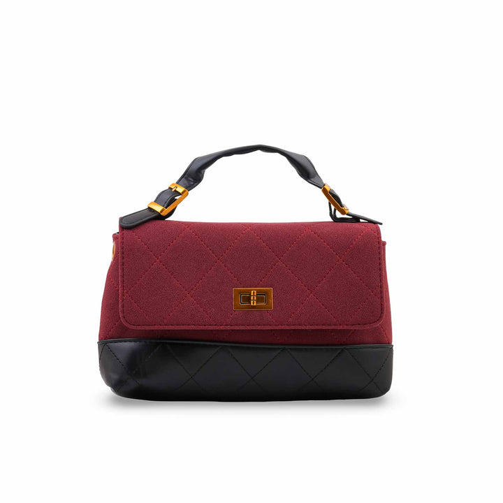 Maroon Formal Hand Bag For Women P36690