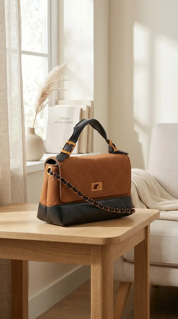 Mustard Formal Hand Bag For Women P36690