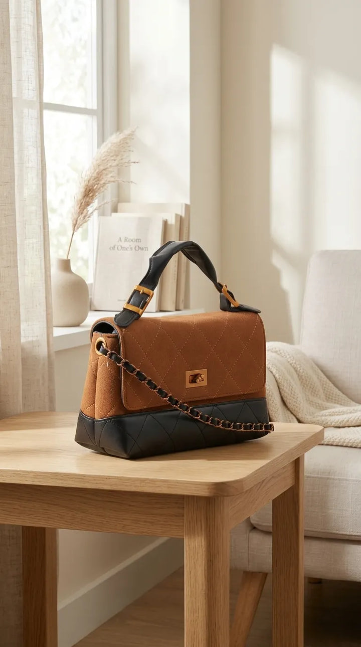 Mustard Formal Hand Bag For Women P36690