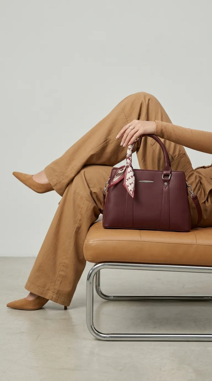 Maroon Formal Hand Bag For Women P36691
