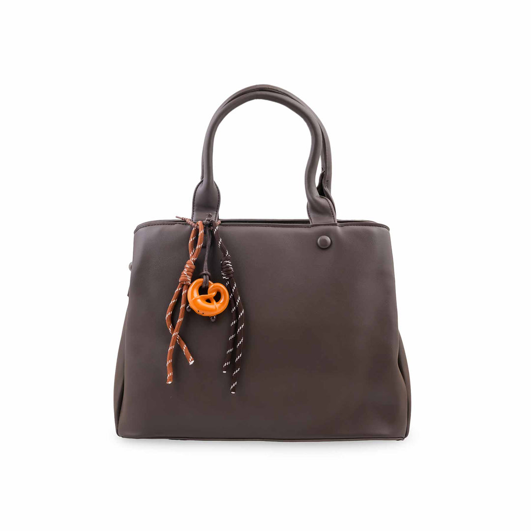 Coffee Formal Hand Bag For Women P36693