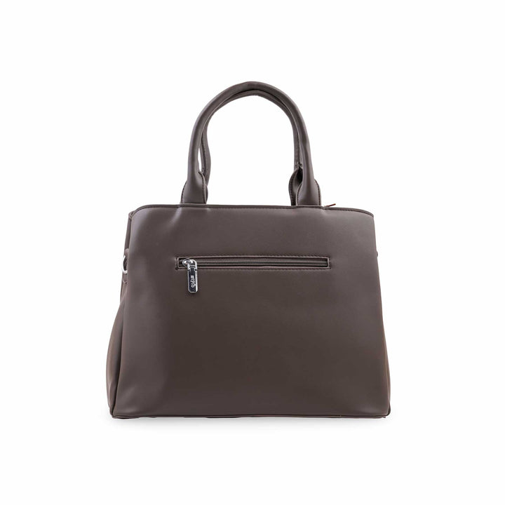 Coffee Formal Hand Bag For Women P36693