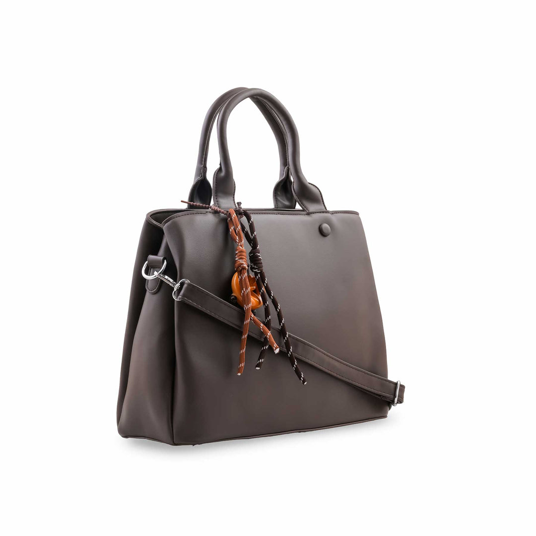 Coffee Formal Hand Bag For Women P36693