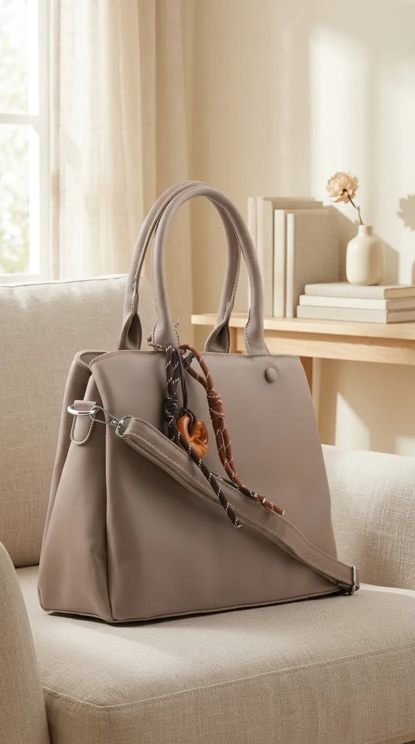 Beige Formal Hand Bag For Women P36693