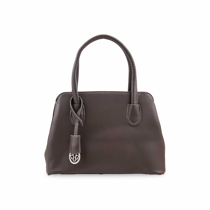 Coffee Formal Hand Bag For Women P36695