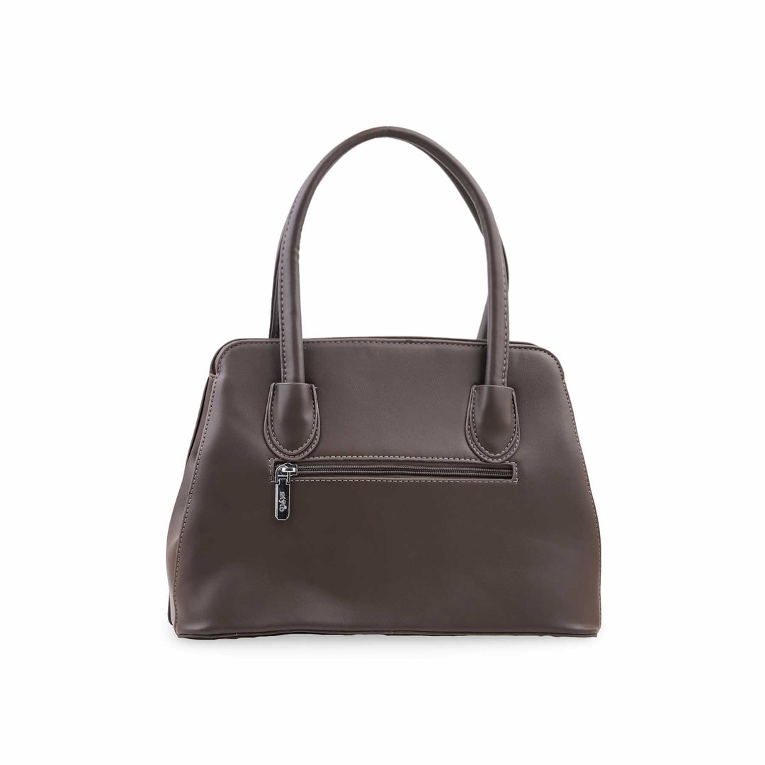 Coffee Formal Hand Bag For Women P36695