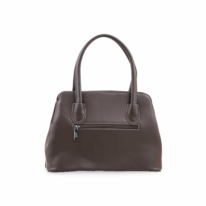 Coffee Formal Hand Bag For Women P36695