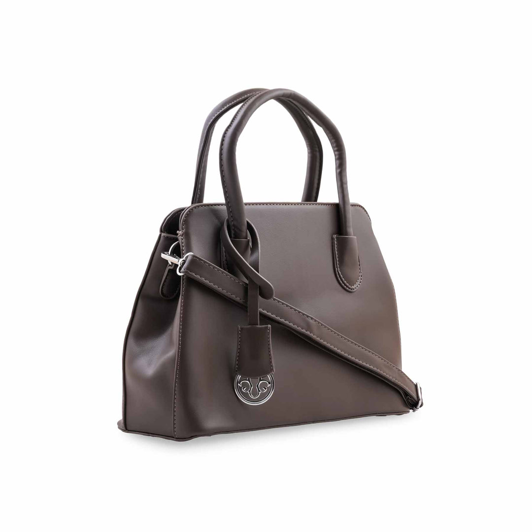 Coffee Formal Hand Bag For Women P36695