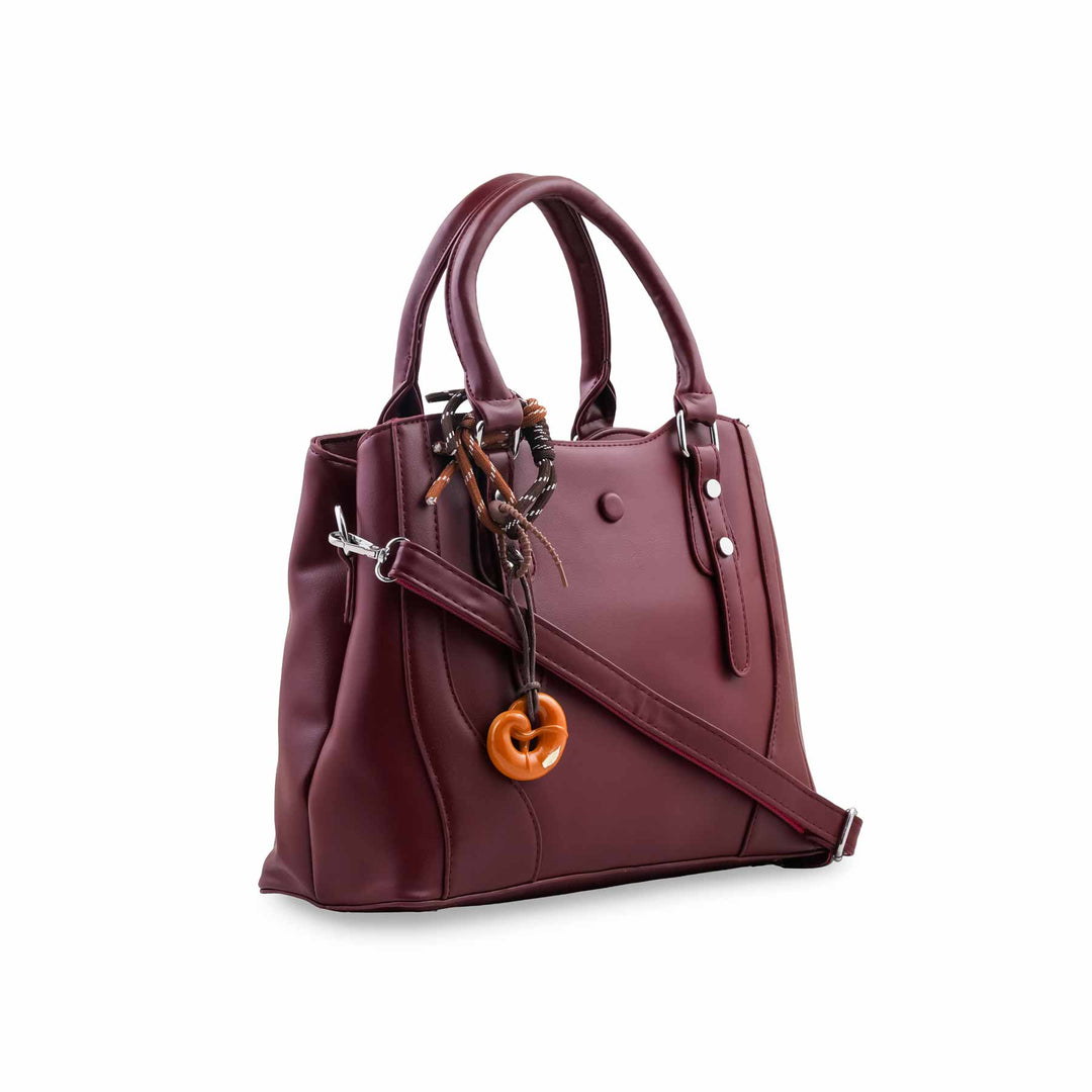 Maroon Formal Hand Bag For Women P36696