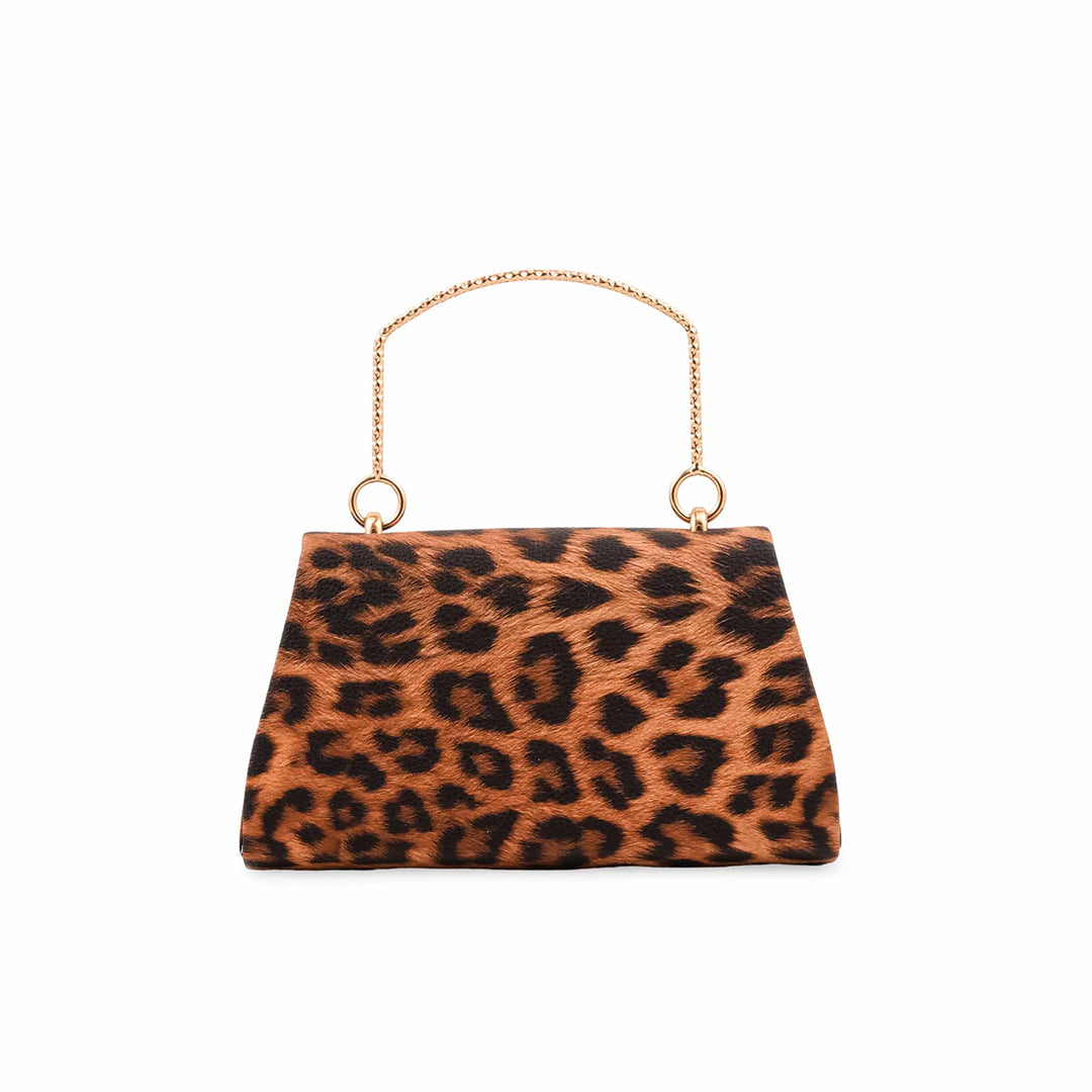 Brown Formal Clutch For Ladies P36709